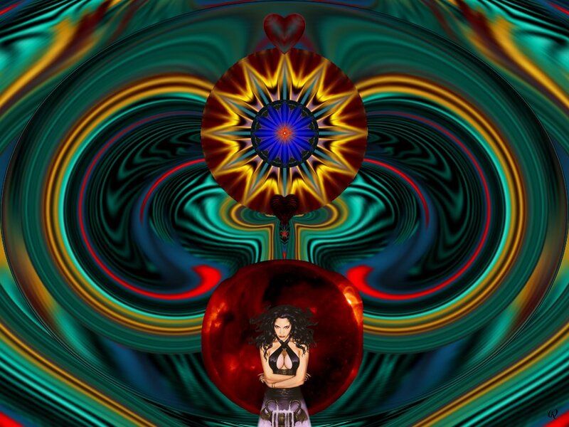 Woman in Red Circle