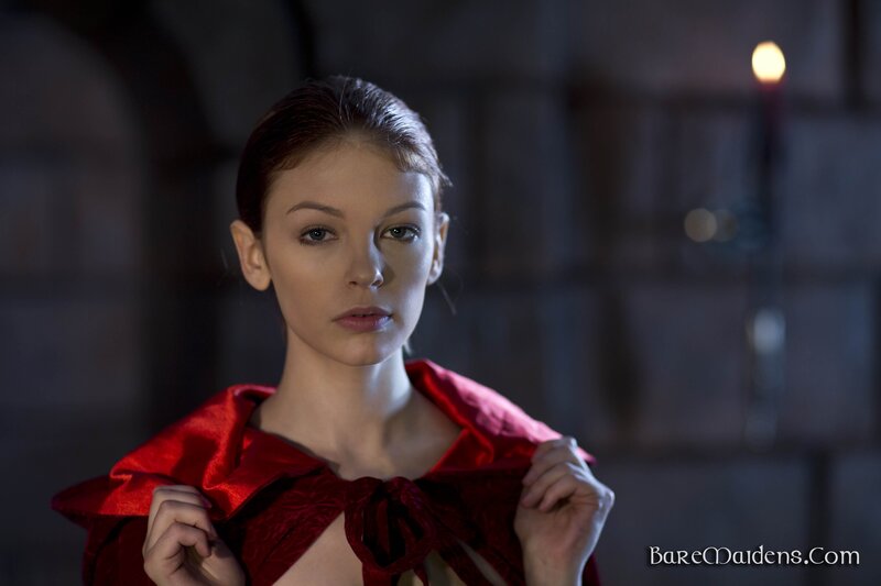 woman in red cloak
