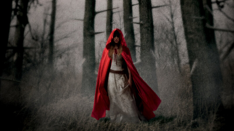 Woman in Red Cloak — Dramatic, Digital Art, Forest