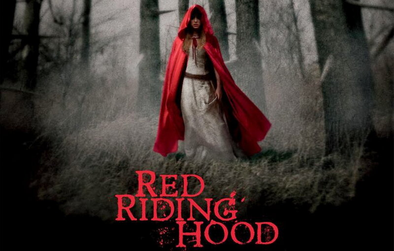 Woman in Red Cloak — Dramatic, Night, Photograph, Forest
