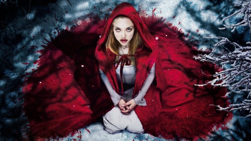 Woman in Red Cloak — Dramatic, Winter, Digital Art, Snow, Trees
