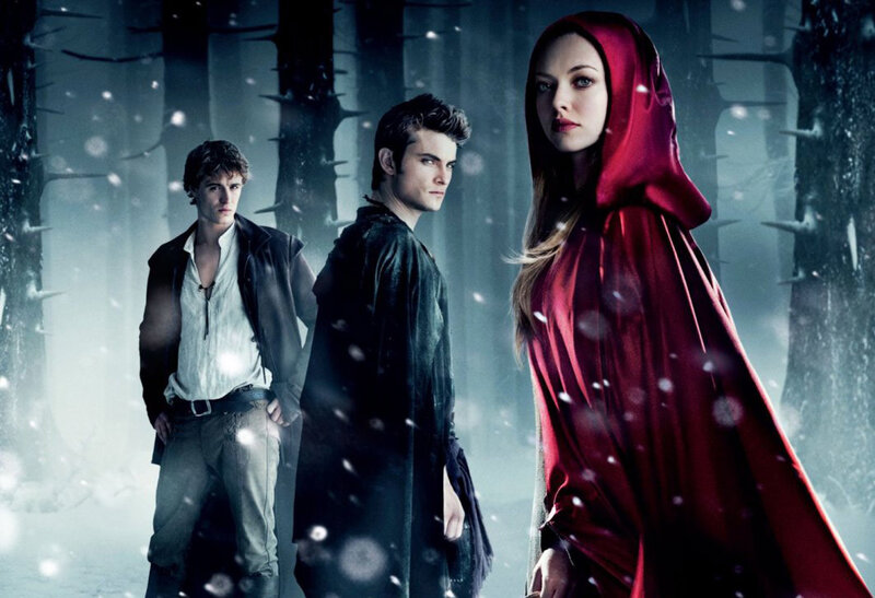 Woman in Red Cloak — Dramatic, Winter, Photograph, Forest
