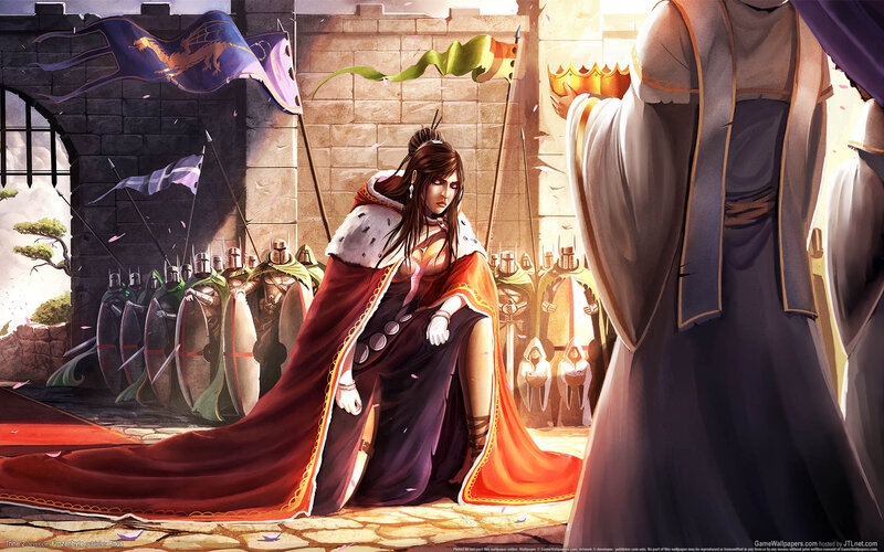 Woman in Red Cloak Kneeling