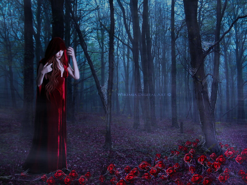 Woman in Red Cloak — Mysterious