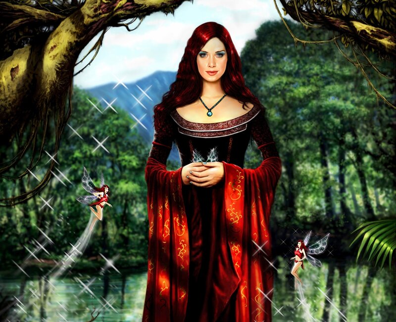 Woman in Red Cloak — Serene