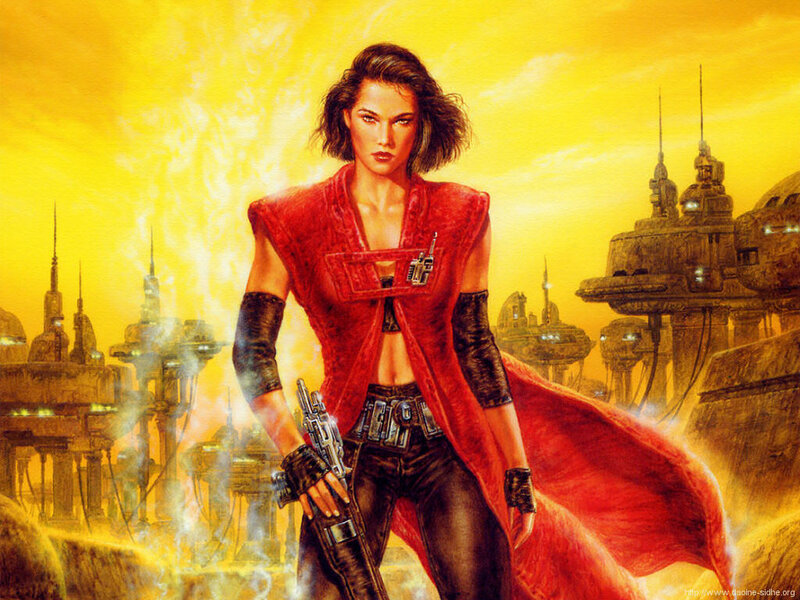 Woman in Red Cloak — Yellow