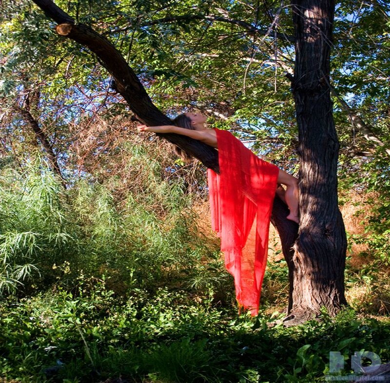 Woman in Red Cloth — Serene