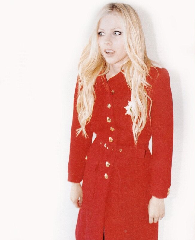 woman in red coat