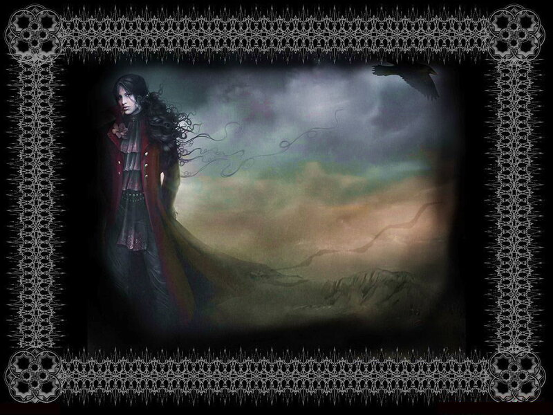 Woman in Red Coat — Black