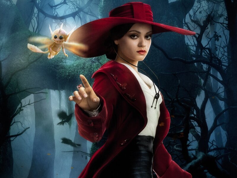 Woman in Red Coat — Dramatic, Night, Digital Art, Flying Creature
