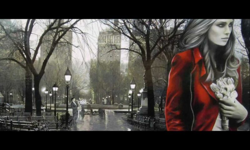 Woman in Red Coat — Dramatic, Winter, Illustration