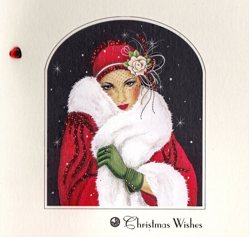 Woman in Red Coat — Festive