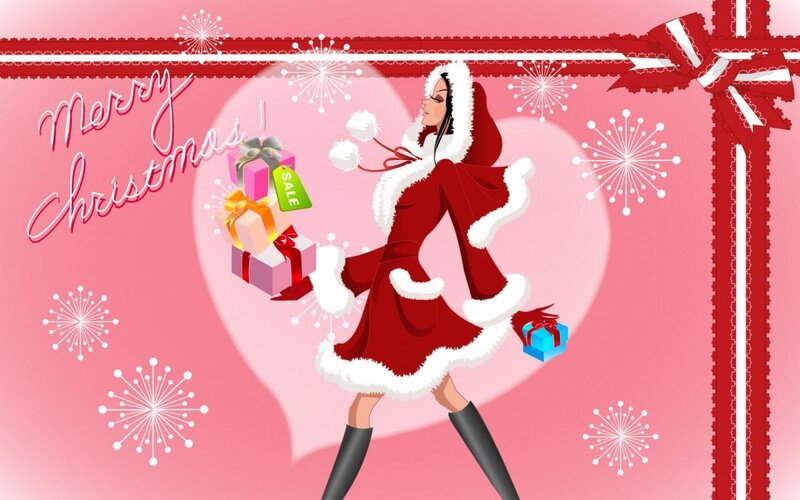 Woman in Red Coat — Pink