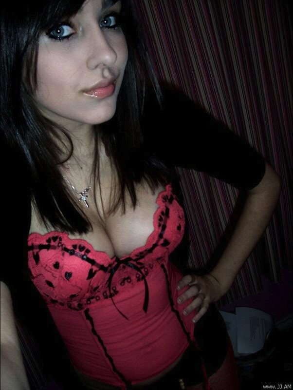 woman in red corset
