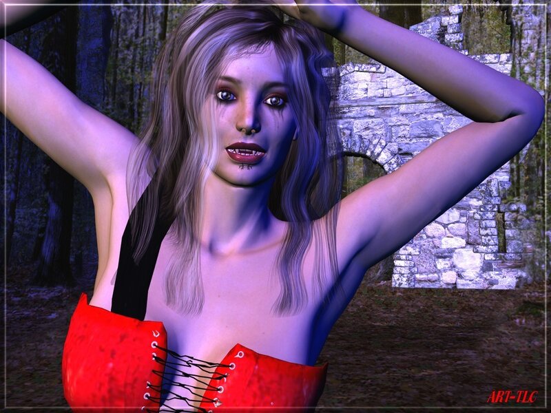 woman in red corset