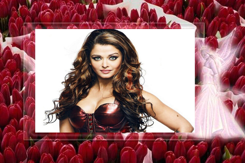 Woman in Red Corset — Confident, Photograph, Red Tulips