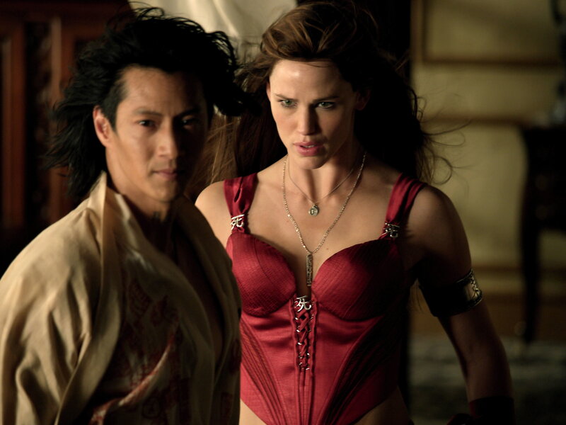 Woman in Red Corset — Dramatic, Photograph, Man