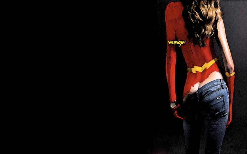 woman in red costume