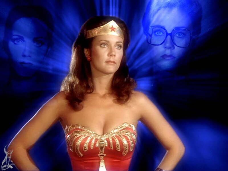 Woman in Red Costume — Blue, Dramatic