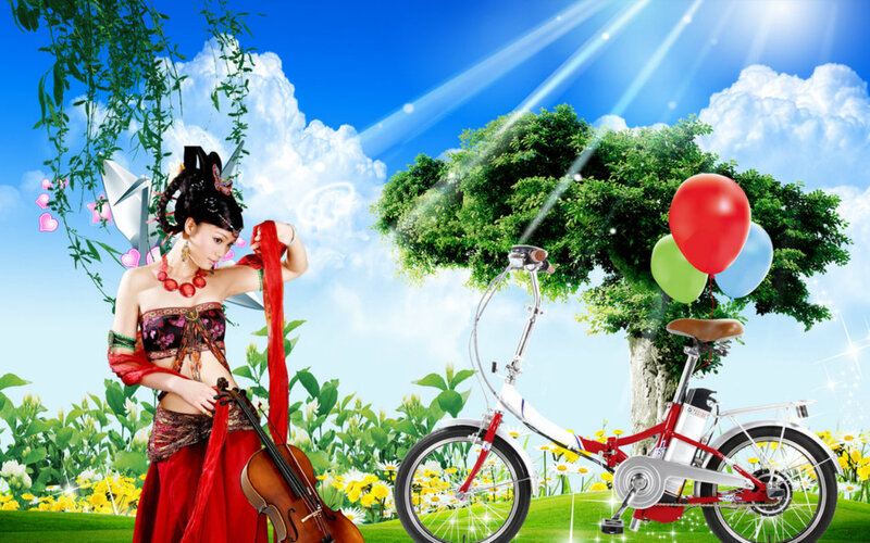 Woman in Red Costume — Bright