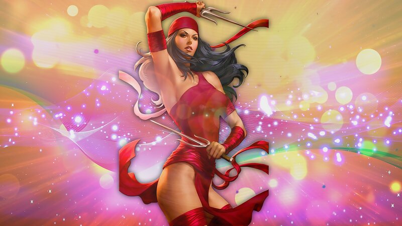 Woman in Red Costume — Dramatic, Digital Art, Claws