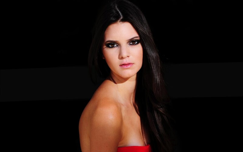 woman in red dress