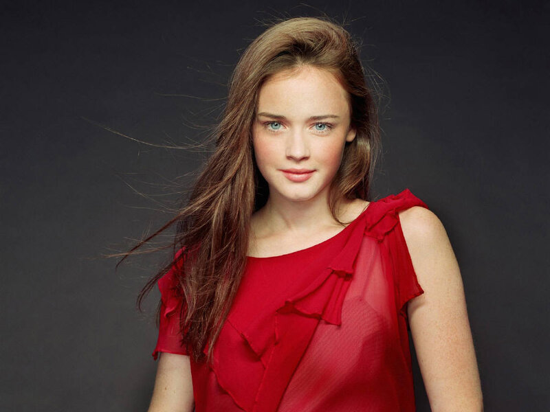 woman in red dress