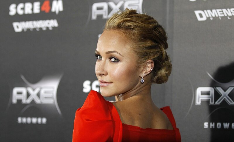 woman in red dress at event