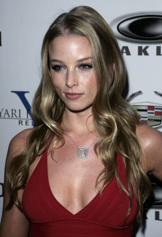 woman in red dress at event