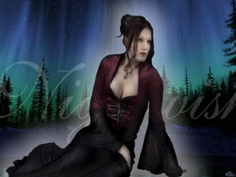 Woman in Red Dress — Blue, Dramatic