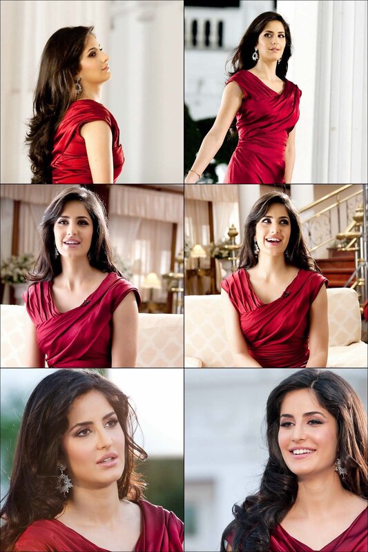 woman in red dress collage