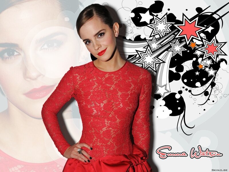 Woman in Red Dress — Confident, Illustration, Stars