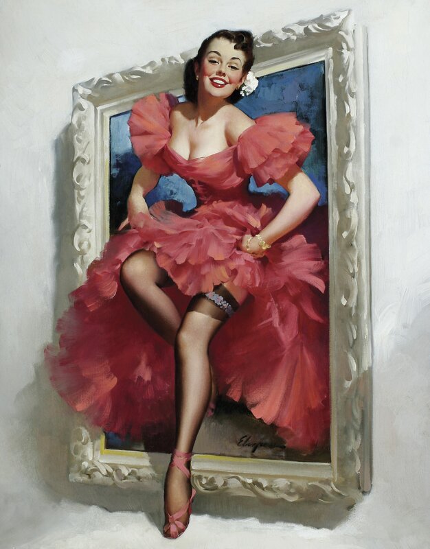Woman in Red Dress — Confident, Painting