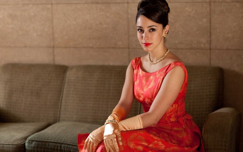Woman in Red Dress — Confident, Photograph, Gloves, Necklace