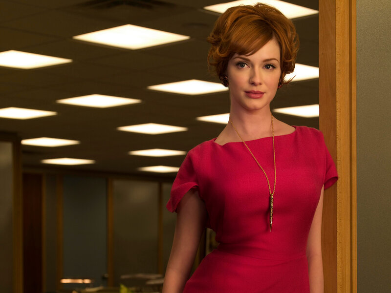 Woman in Red Dress — Confident, Photograph, Office