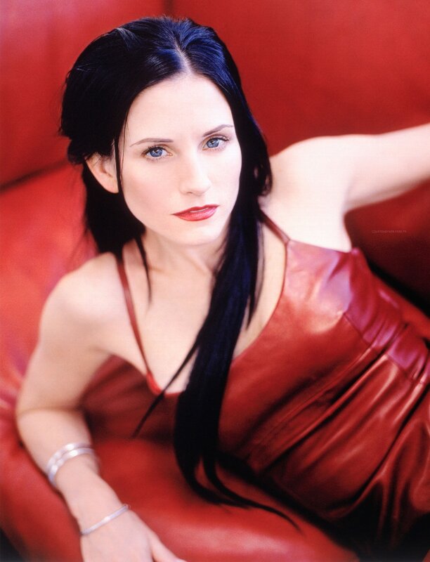 Woman in Red Dress — Confident, Photograph, Red Couch