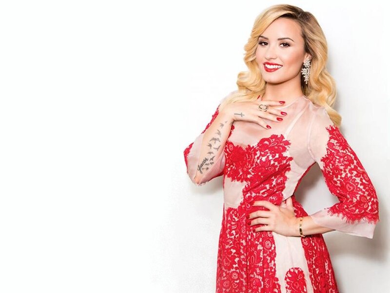 Woman in Red Dress — Confident, Photograph, Tattoo