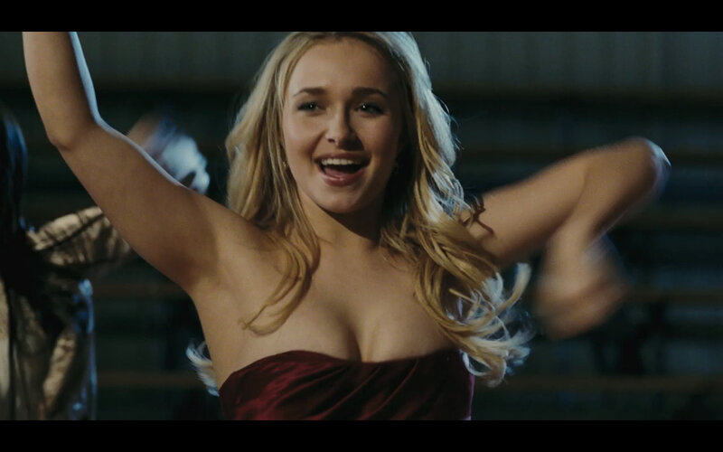 woman in red dress dancing