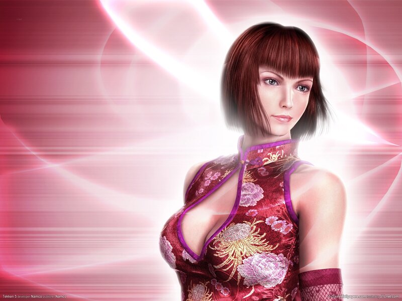Woman in Red Dress — Dramatic, 3d Render, Hair