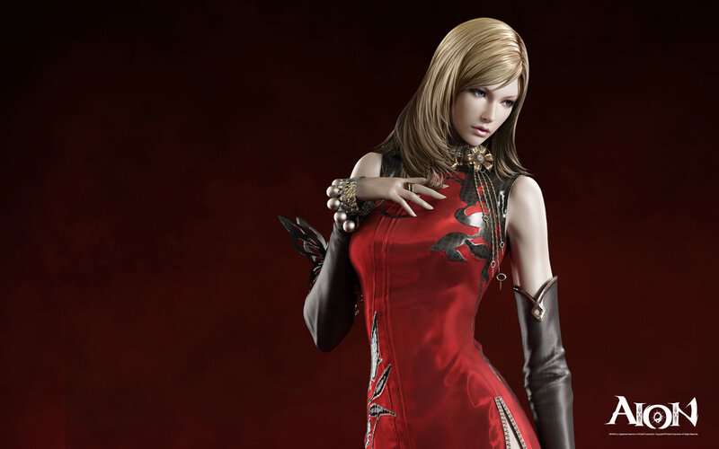 Woman in Red Dress — Dramatic, 3d Render, Jewelry