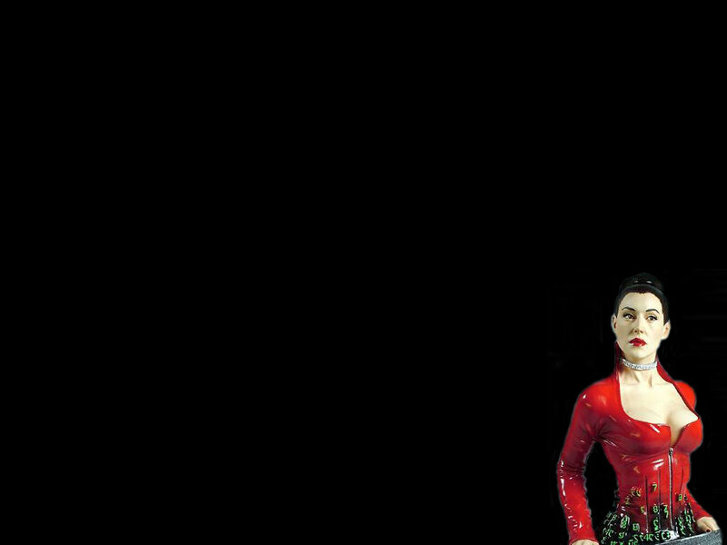 Woman in Red Dress — Dramatic, 3d Render