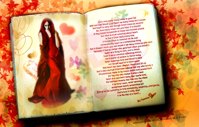 Woman in Red Dress — Dramatic, Autumn, Digital Art, Book