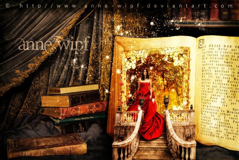 Woman in Red Dress — Dramatic, Digital Art, Book