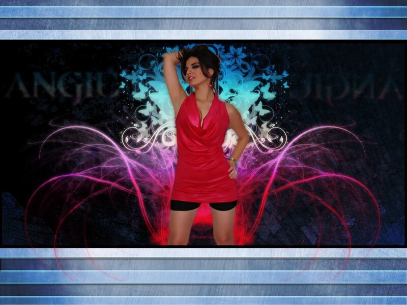 Woman in Red Dress — Dramatic, Digital Art, Light Effects