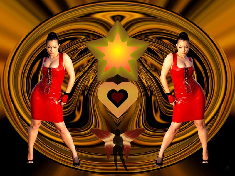 Woman in Red Dress — Dramatic, Digital Art, Star