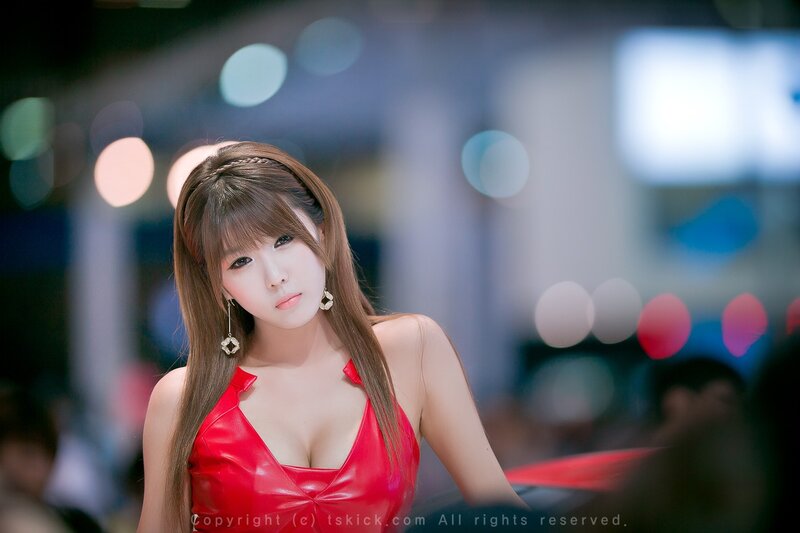 Woman in Red Dress — Dramatic, Earrings