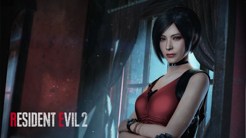 Woman in Red Dress — Dramatic, Night, 3d Render, Window