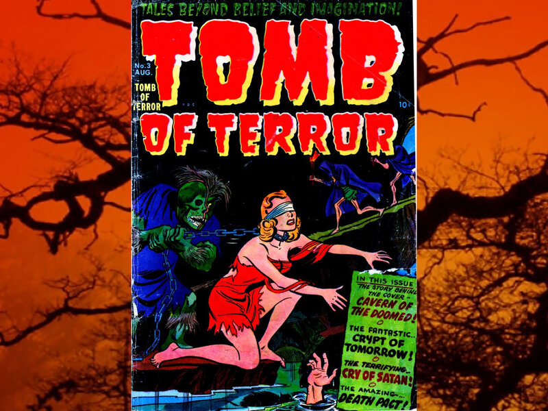 Woman in Red Dress — Dramatic, Night, Comic