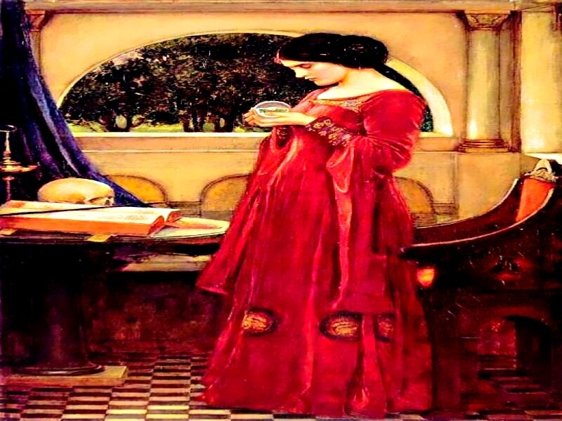 Woman in Red Dress — Dramatic, Painting