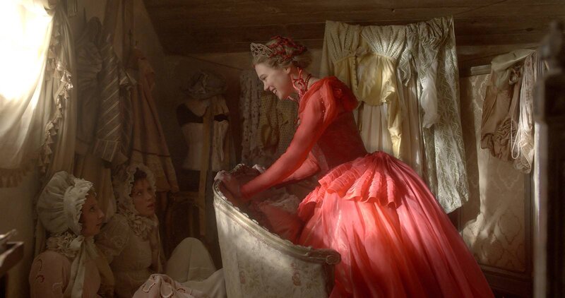 Woman in Red Dress — Dramatic, Photograph, Child